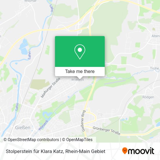 Карта Stolperstein für Klara Katz