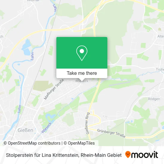 Карта Stolperstein für Lina Krittenstein