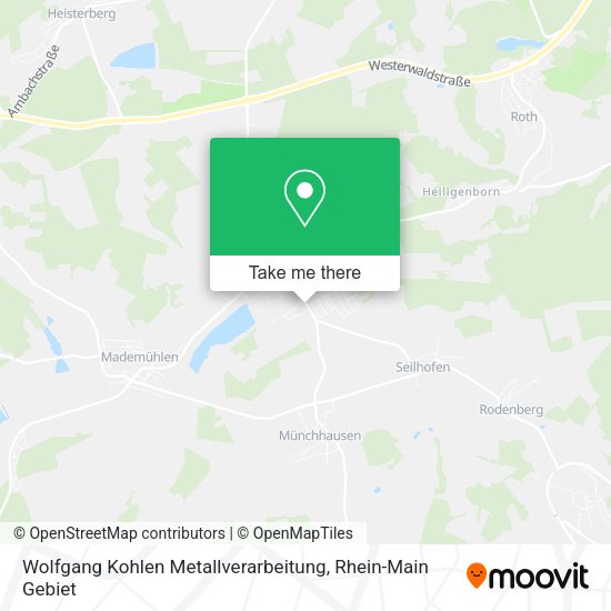 Карта Wolfgang Kohlen Metallverarbeitung