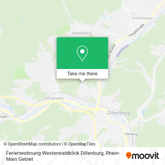 Карта Ferienwohnung Westerwaldblick Dillenburg