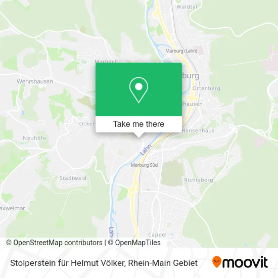 Карта Stolperstein für Helmut Völker