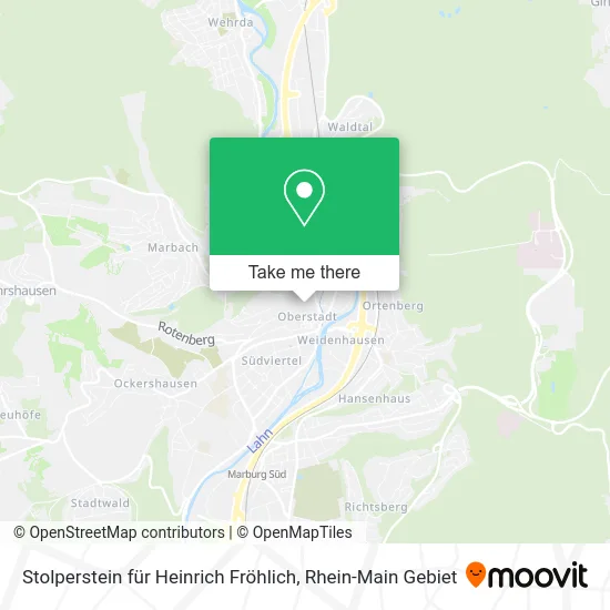 Карта Stolperstein für Heinrich Fröhlich