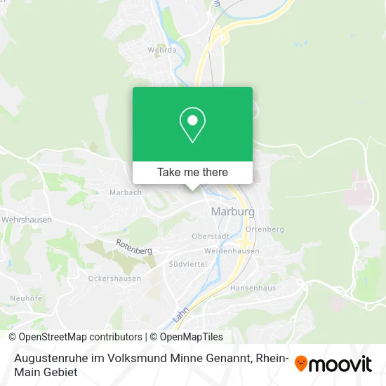 Карта Augustenruhe im Volksmund Minne Genannt