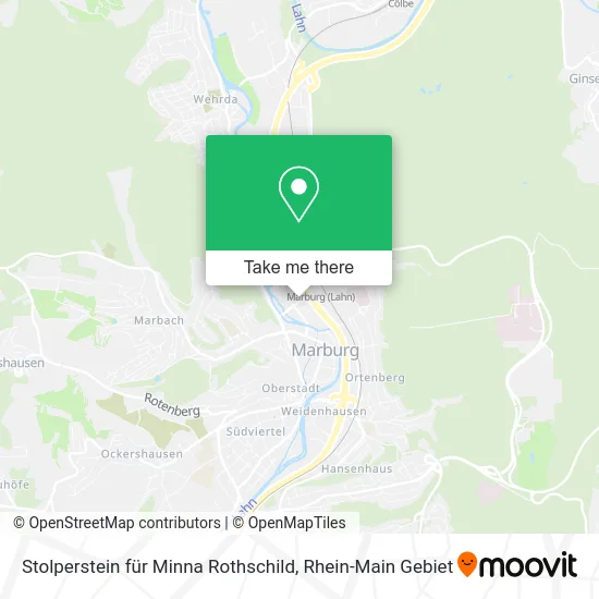 Карта Stolperstein für Minna Rothschild