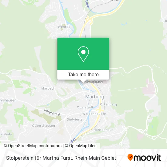 Карта Stolperstein für Martha Fürst