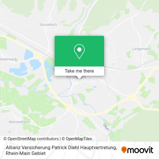 Карта Allianz Versicherung Patrick Diehl Hauptvertretung