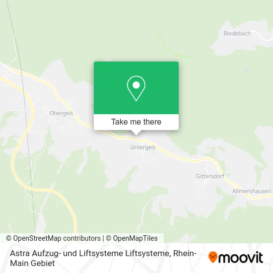 Карта Astra Aufzug- und Liftsysteme Liftsysteme