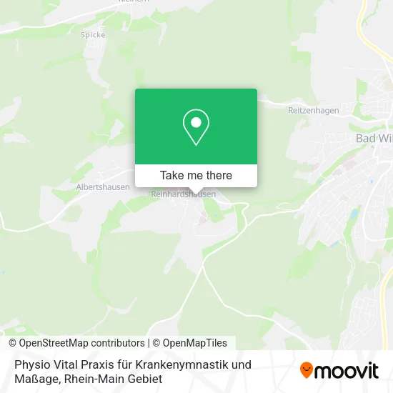 Карта Physio Vital Praxis für Krankenymnastik und Maßage