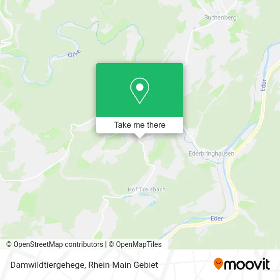 Карта Damwildtiergehege