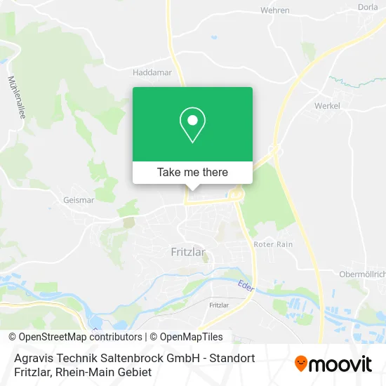 Карта Agravis Technik Saltenbrock GmbH - Standort Fritzlar