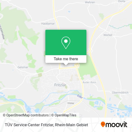 Карта TÜV Service-Center Fritzlar