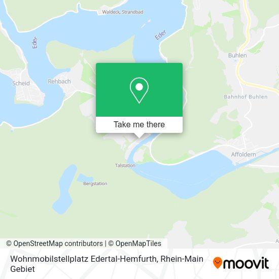 Карта Wohnmobilstellplatz Edertal-Hemfurth