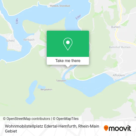 Карта Wohnmobilstellplatz Edertal-Hemfurth