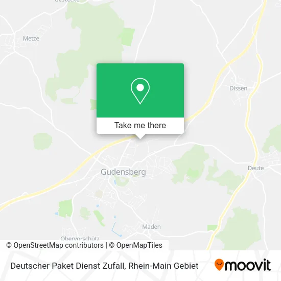 Карта Deutscher Paket Dienst Zufall