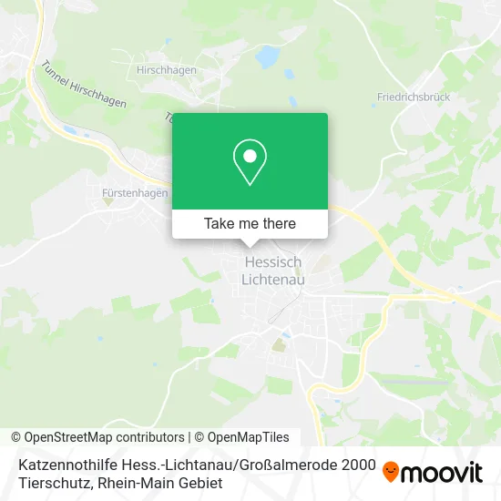 Карта Katzennothilfe Hess.-Lichtanau / Großalmerode 2000 Tierschutz