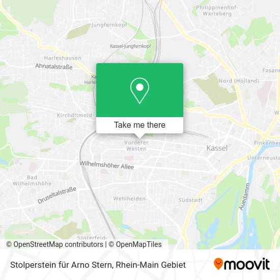 Карта Stolperstein für Arno Stern