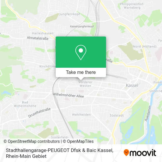 Карта Stadthallengarage-PEUGEOT Dfsk & Baic Kassel