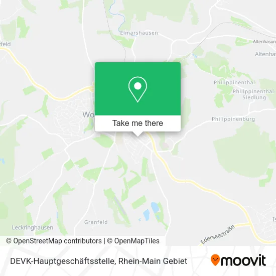 Карта DEVK-Hauptgeschäftsstelle
