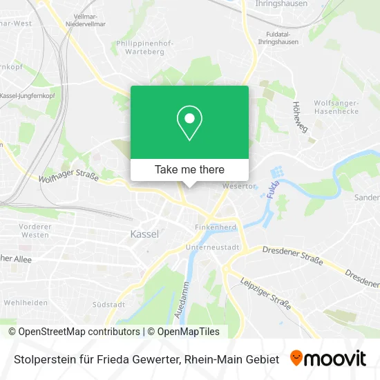 Карта Stolperstein für Frieda Gewerter