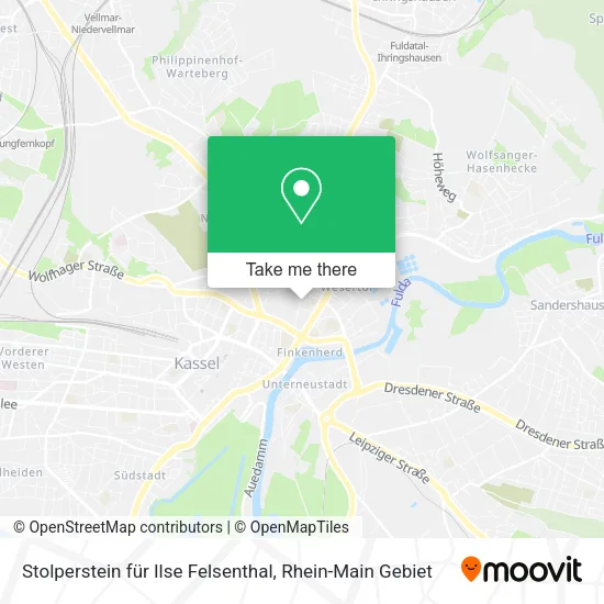 Карта Stolperstein für Ilse Felsenthal