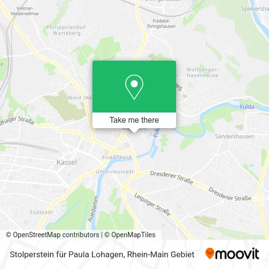 Карта Stolperstein für Paula Lohagen