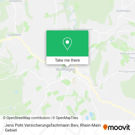Карта Jens Pohl Versicherungsfachmann Bwv