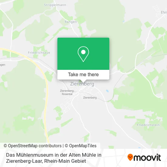 Карта Das Mühlenmuseum in der Alten Mühle in Zierenberg-Laar
