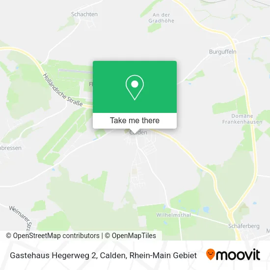 Карта Gastehaus Hegerweg 2, Calden