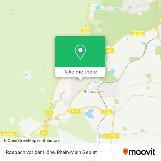 Rosbach vor der Höhe map