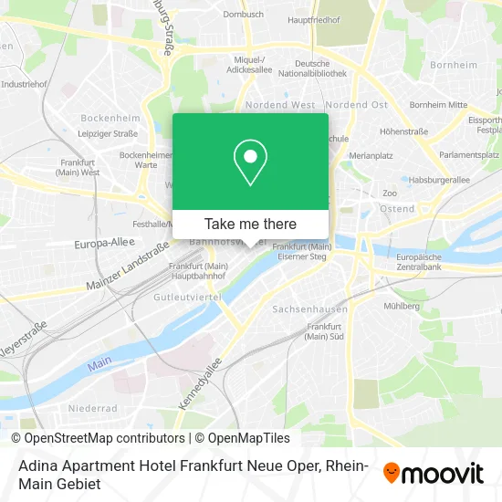 Карта Adina Apartment Hotel Frankfurt Neue Oper