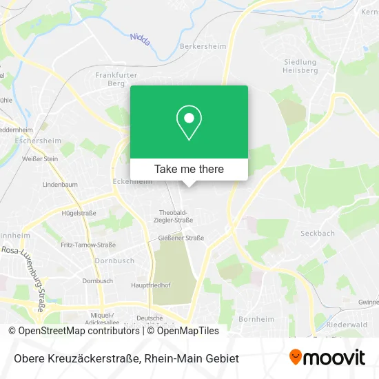 Карта Obere Kreuzäckerstraße