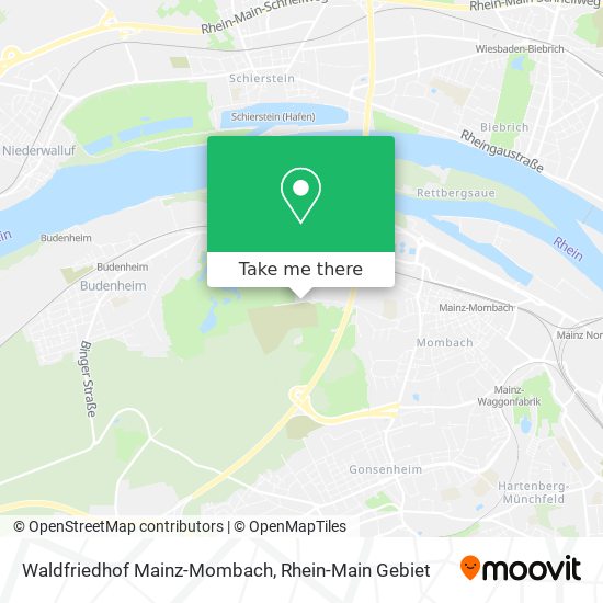 Waldfriedhof Mainz-Mombach map