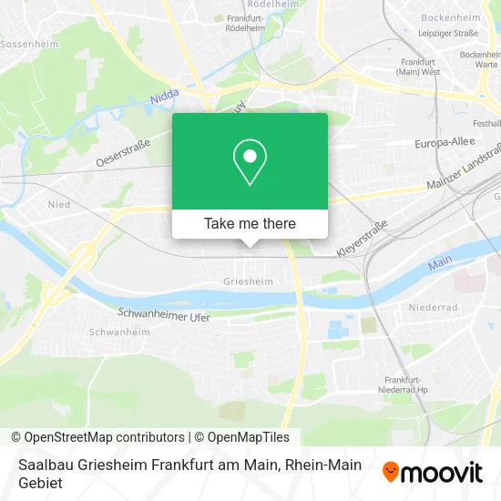 Карта Saalbau Griesheim Frankfurt am Main