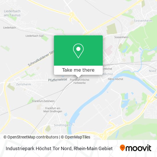 Industriepark Höchst Tor Nord map