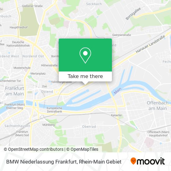 BMW Niederlassung Frankfurt map