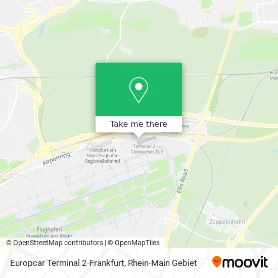 Карта Europcar Terminal 2-Frankfurt