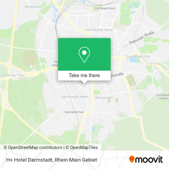 Карта H+ Hotel Darmstadt