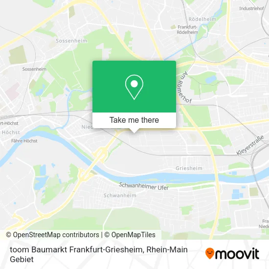 Карта toom Baumarkt Frankfurt-Griesheim
