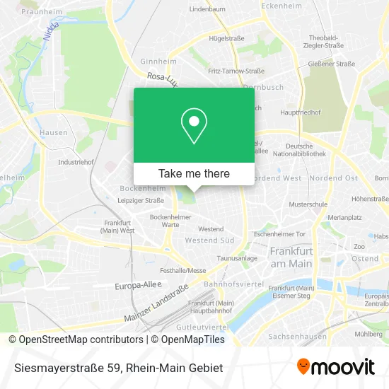 Карта Siesmayerstraße 59