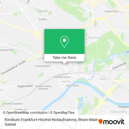 Карта Klinikum Frankfurt-Höchst-Notaufnahme