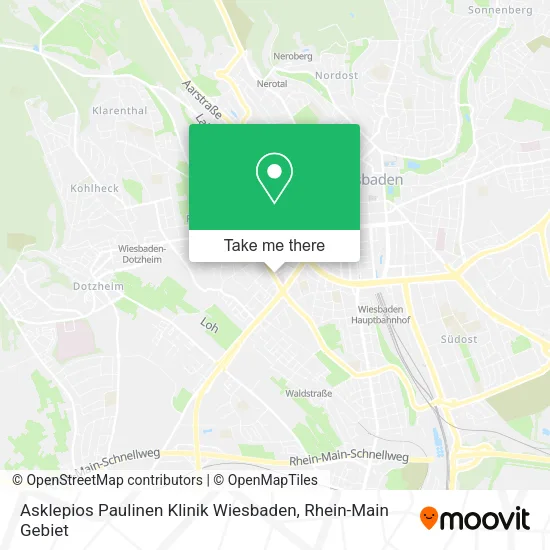 Карта Asklepios Paulinen Klinik Wiesbaden