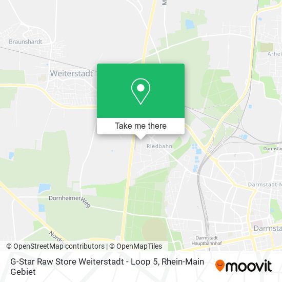 G-Star Raw Store Weiterstadt - Loop 5 map