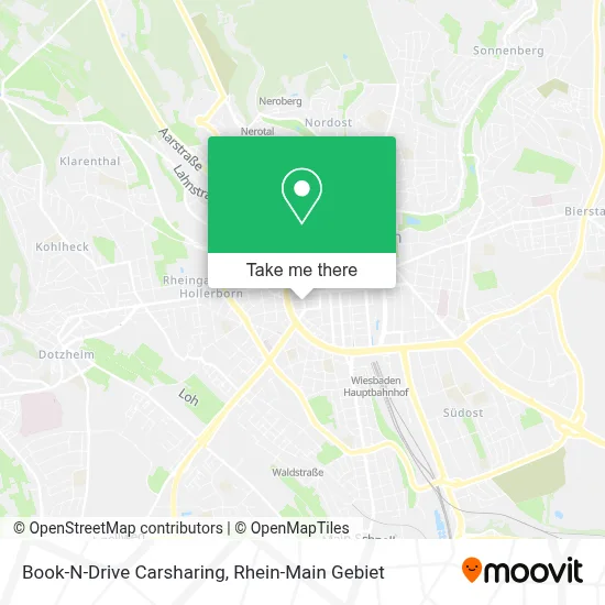 Book-N-Drive Carsharing map
