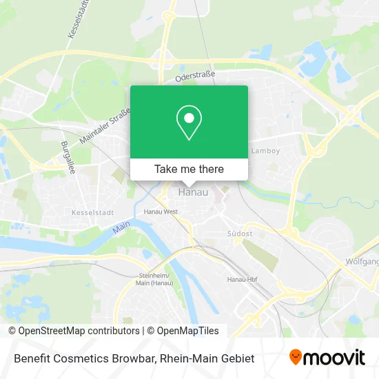 Benefit Cosmetics Browbar map