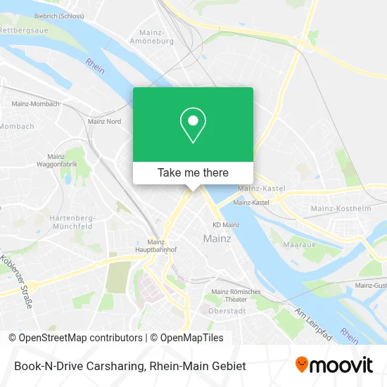 Book-N-Drive Carsharing map