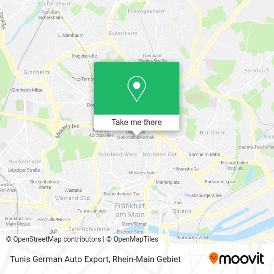Tunis German Auto Export map