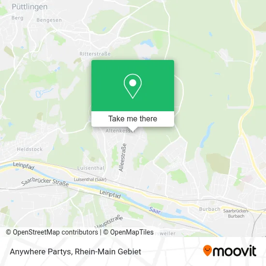 Anywhere Partys map