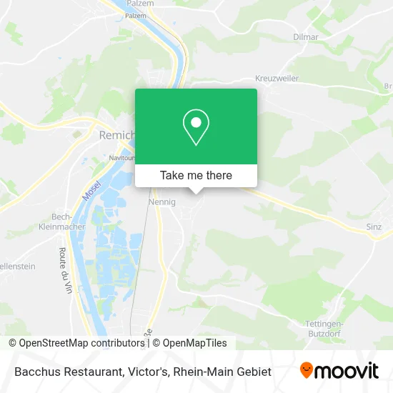 Bacchus Restaurant, Victor's map