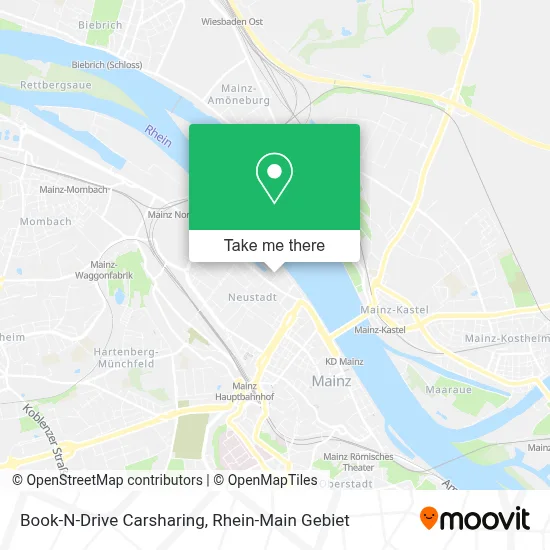 Book-N-Drive Carsharing map
