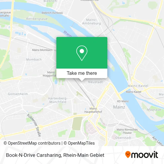Book-N-Drive Carsharing map